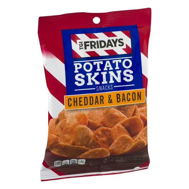 TGI Friday's Cheddar & Bacon Potato Skins Chips (3 OZ) — Linda's Mini Mart